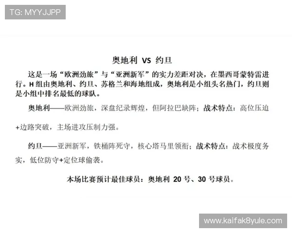 世界杯约旦VS奥地利比赛官方直播渠道最新信息，确保全程高清无忧观看体验